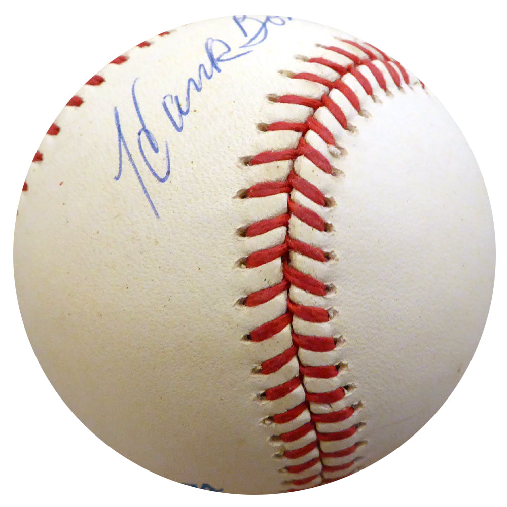 Hank Borowy Autographed Official AL Baseball New York Yankees, Chicago Cubs Beckett BAS #F22468