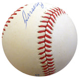 Hank Borowy Autographed Official AL Baseball New York Yankees, Chicago Cubs Beckett BAS #F22468