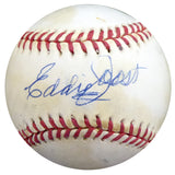 Eddie Joost Autographed Official AL Baseball Cincinnati Reds, Boston Braves Beckett BAS #S78425