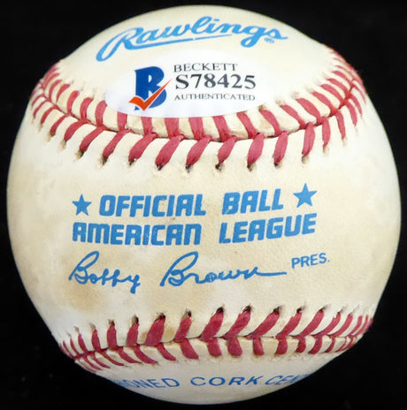 Eddie Joost Autographed Official AL Baseball Cincinnati Reds, Boston Braves Beckett BAS #S78425