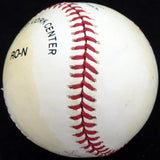 Don Mueller Autographed Official NL Baseball New York Giants "Full Name "Mandrake the Magician" NY Giants 1948-57 L.T. .296" Beckett BAS #S78460
