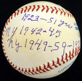 Jim Turner Autographed Official AL Baseball Brooklyn Dodgers, New York Yankees "1923-51 Yrs NY 1942-45 NY 1949-59-1973 Retired" Beckett BAS #S78465
