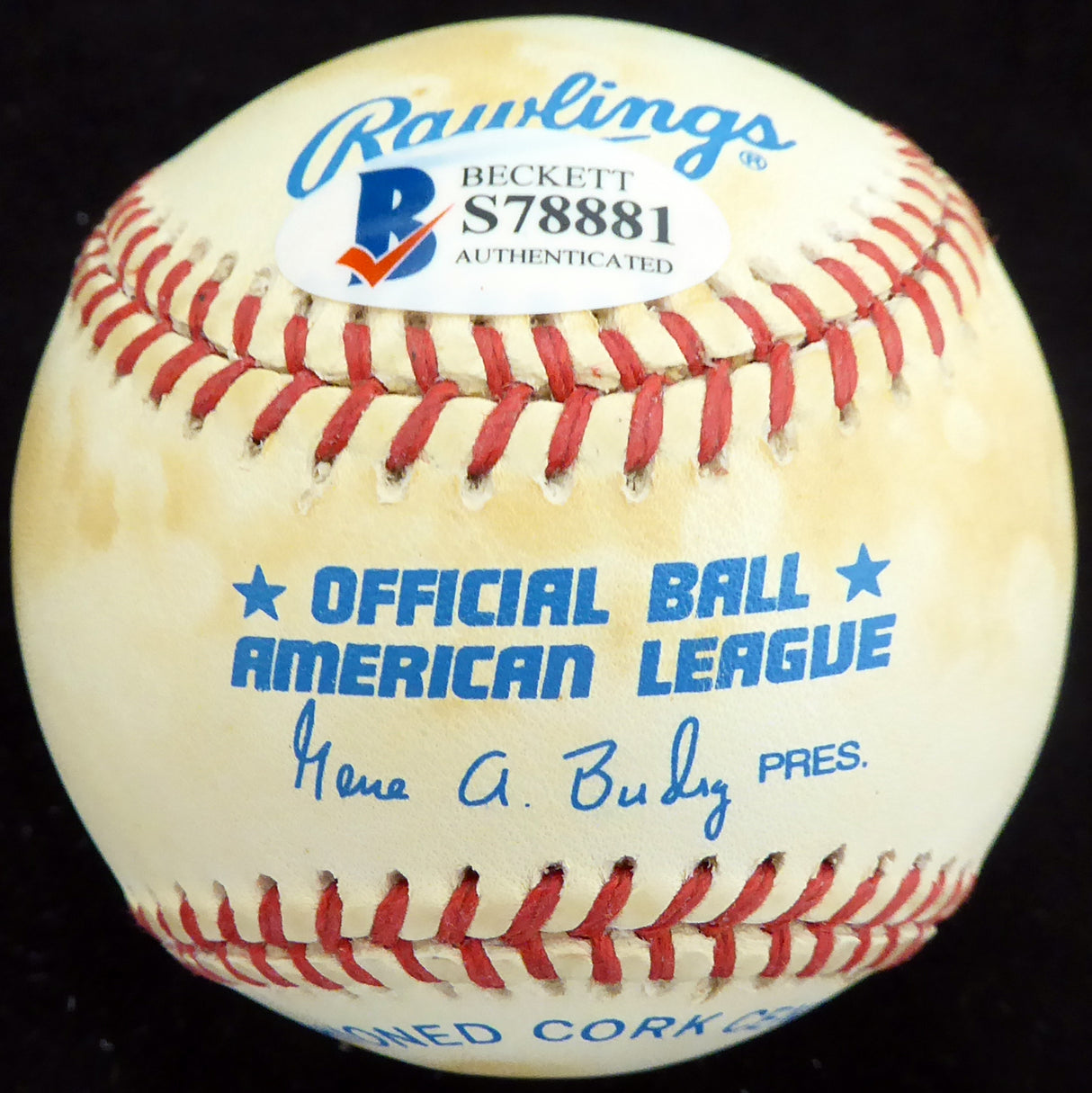 Mike Hegan Autographed Official AL Baseball New York Yankees "Full Name Yankees 1966 & 1967" Beckett BAS #S78881