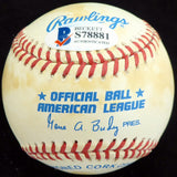 Mike Hegan Autographed Official AL Baseball New York Yankees "Full Name Yankees 1966 & 1967" Beckett BAS #S78881