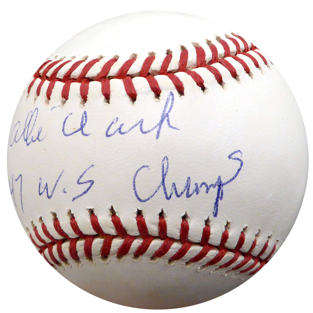 Allie Clark Autographed Official MLB Baseball New York Yankees "1947 W.S. Champs" Beckett BAS #F26436