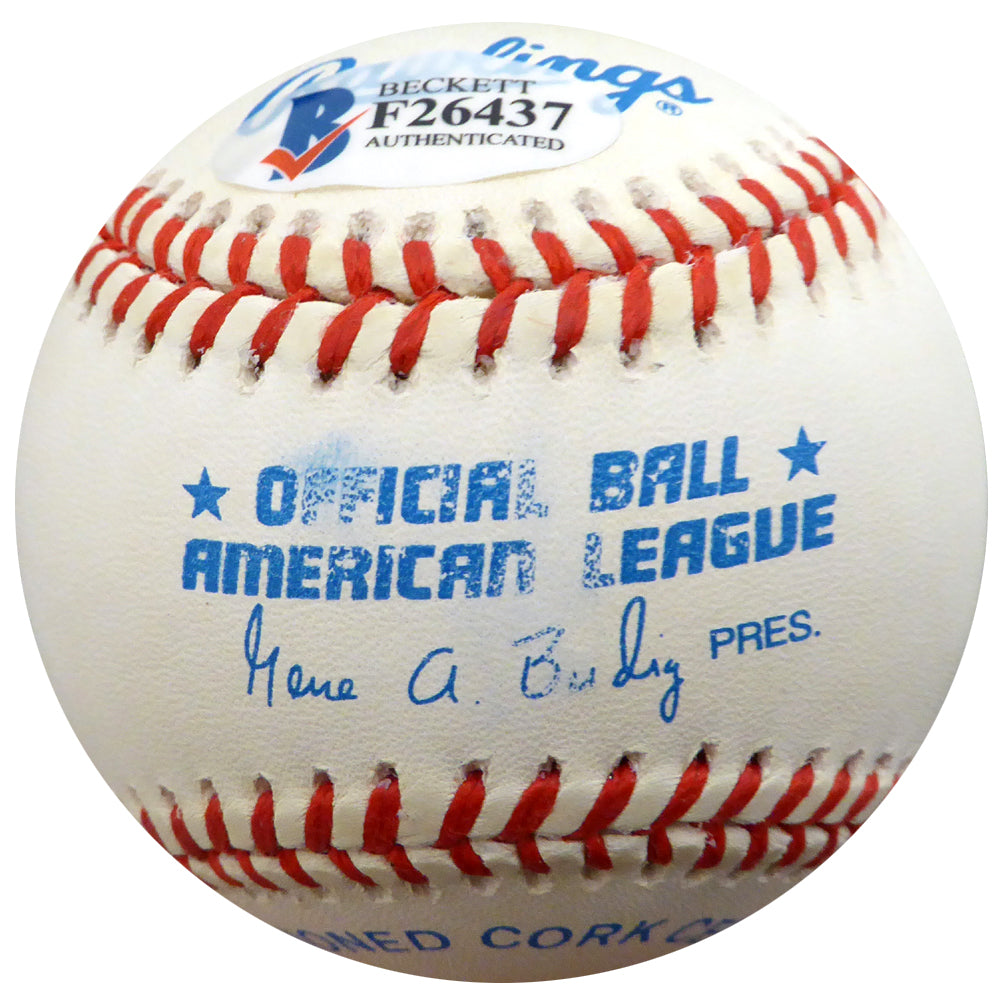 Ray Coleman Autographed Official AL Baseball St. Louis Browns, Chicago White Sox Beckett BAS #F26437