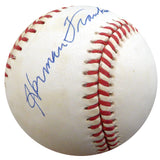 Herman Franks Autographed Official NL Baseball Brooklyn Dodgers Beckett BAS #F26555