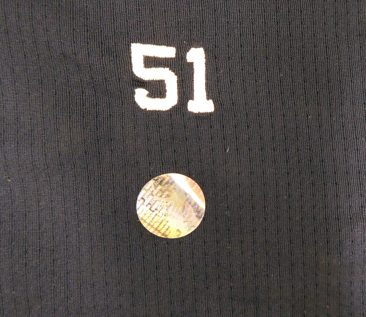 Unsigned Ichiro Suzuki Seattle Mariners Navy Short Sleeve Game Used Asics Under Shirt IS Holo Stock #175770