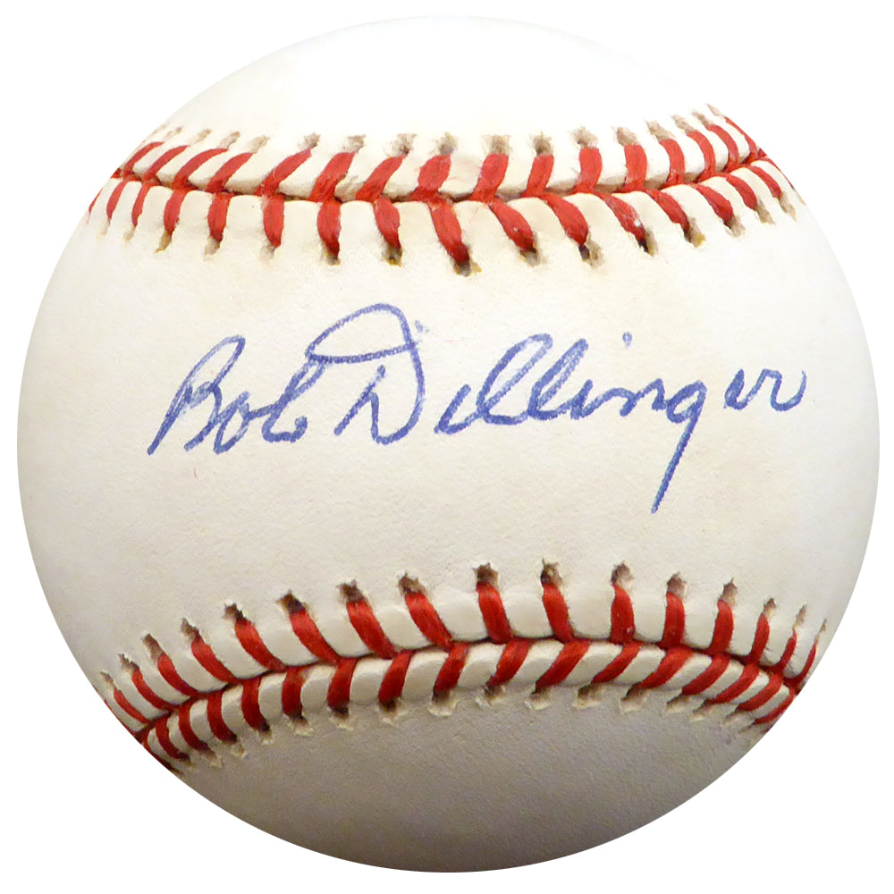 Bob Dillinger Autographed Official NL Baseball St. Louis Browns Beckett BAS #F26634