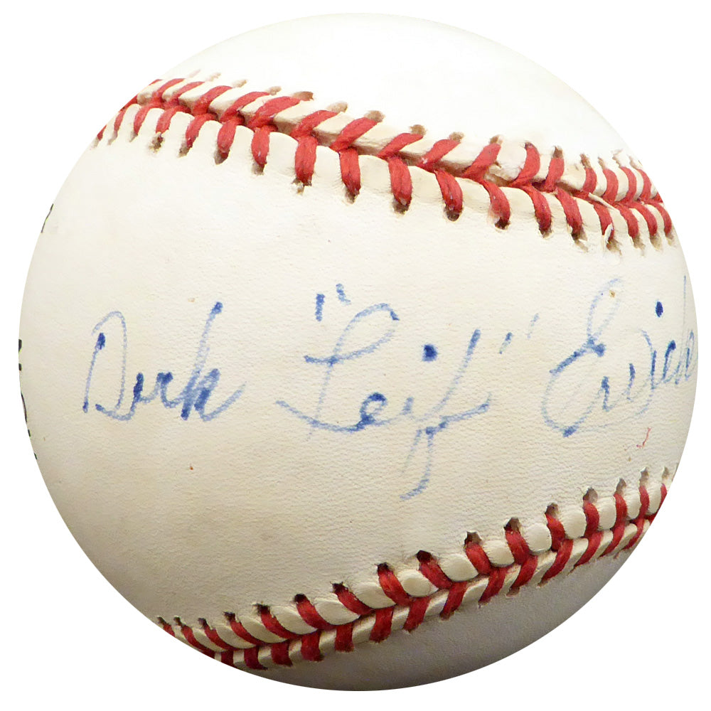 Dick "Leif" Errickson Autographed Official NL Baseball Chicago Cubs, Boston Braves Beckett BAS #F26728