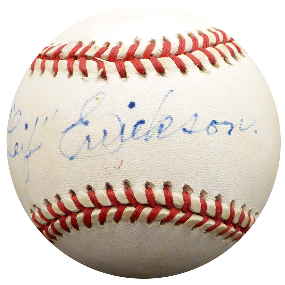 Dick "Leif" Errickson Autographed Official NL Baseball Chicago Cubs, Boston Braves Beckett BAS #F26728