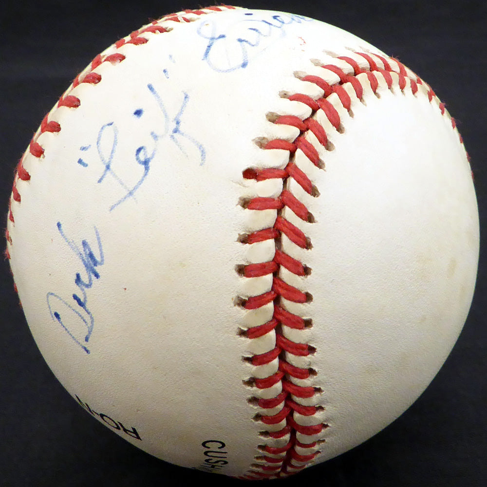 Dick "Leif" Errickson Autographed Official NL Baseball Chicago Cubs, Boston Braves Beckett BAS #F26728