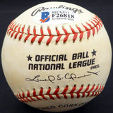 Don Gross Autographed Official NL Baseball Cincinnati Reds, Pittsburgh Pirates Beckett BAS #F26818
