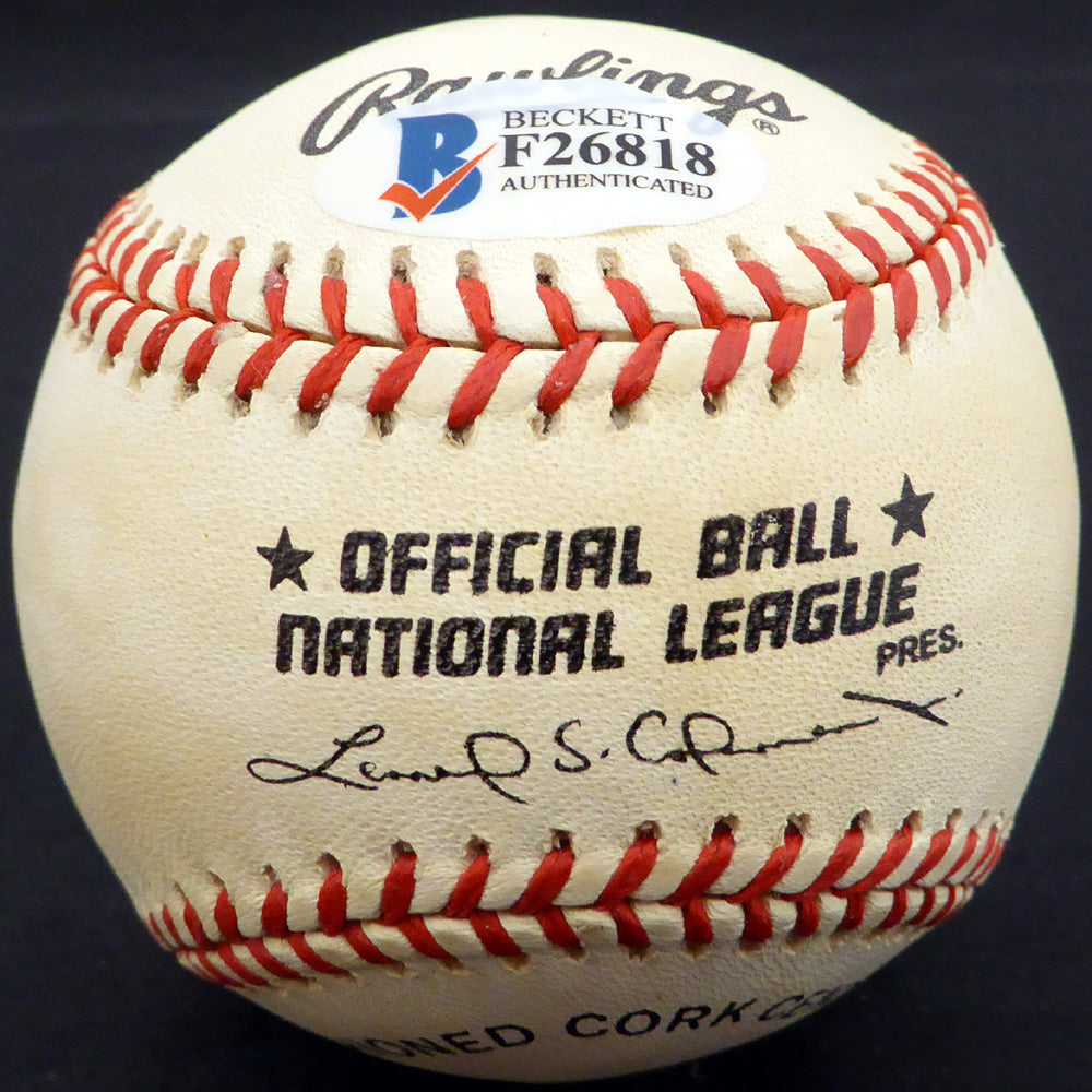 Don Gross Autographed Official NL Baseball Cincinnati Reds, Pittsburgh Pirates Beckett BAS #F26818