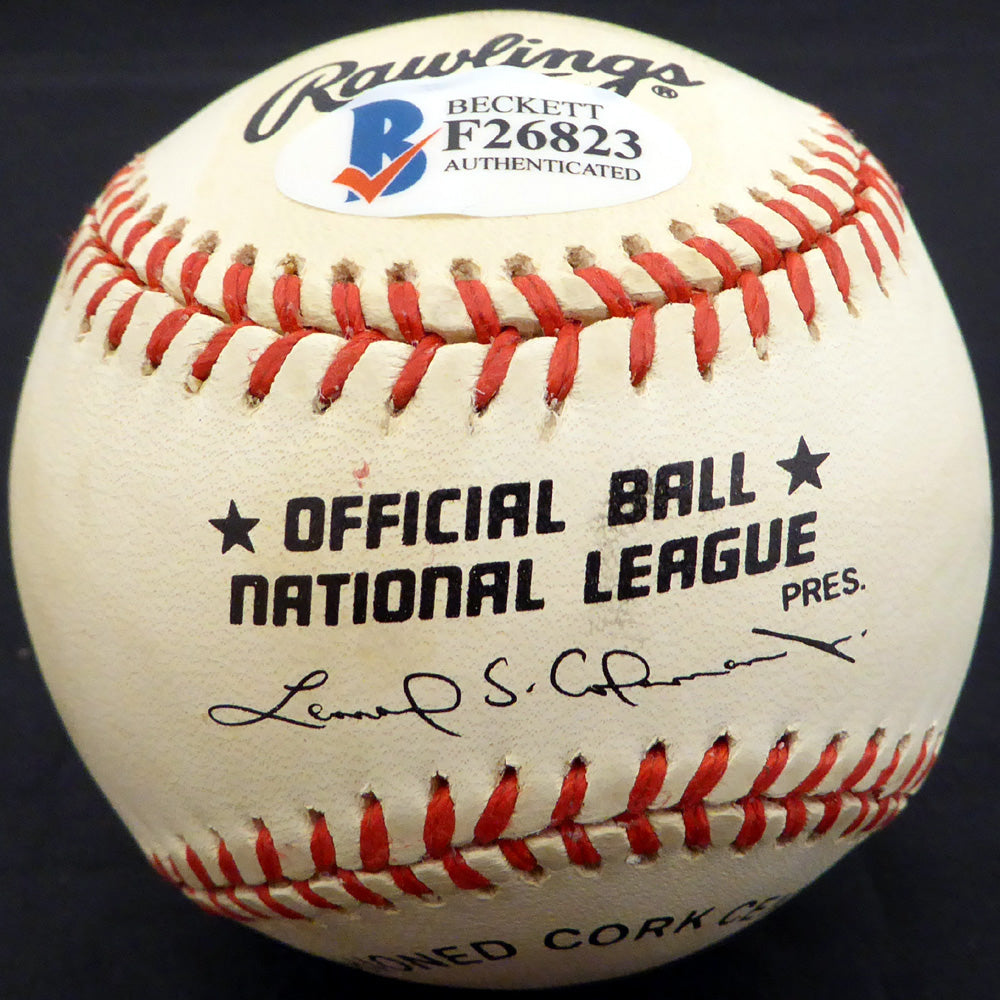 Don Gross Autographed Official NL Baseball Cincinnati Reds, Pittsburgh Pirates Beckett BAS #F26823