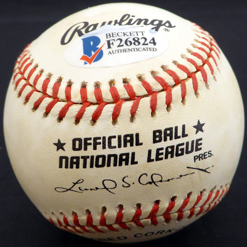 Don Gross Autographed Official NL Baseball Cincinnati Reds, Pittsburgh Pirates Beckett BAS #F26824