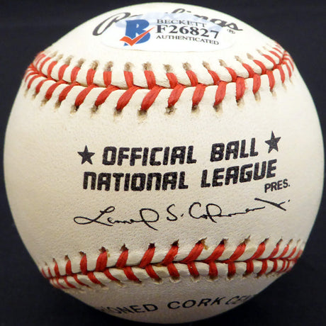 Don Gross Autographed Official NL Baseball Cincinnati Reds, Pittsburgh Pirates Beckett BAS #F26827