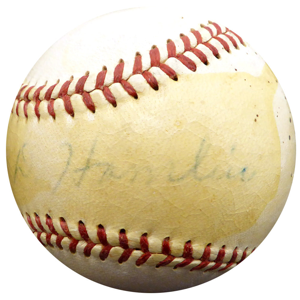Luke Hamlin Autographed Official Warren Giles NL Baseball Brooklyn Dodgers, Detroit Tigers Beckett BAS #F29103