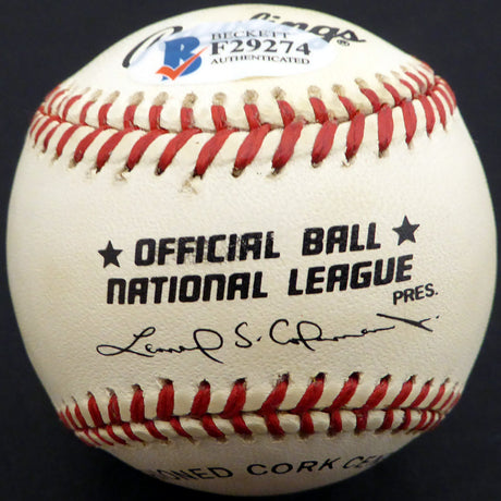 Whitey Kurowski Autographed Official NL Baseball St. Louis Cardinals Beckett BAS #F29274