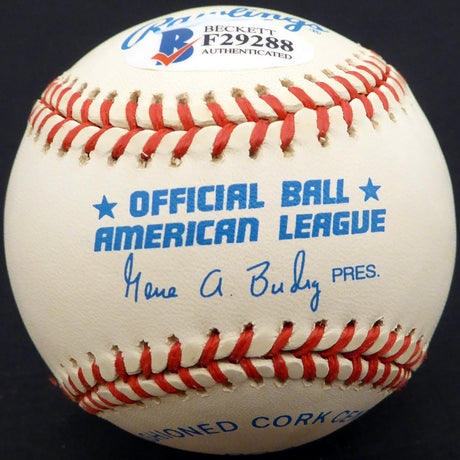 Johnny Klippstein Autographed Official AL Baseball Chicago Cubs, Los Angeles Dodgers Beckett BAS #F29288