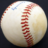 Monte "Monty" Kennedy Autographed Official OL Baseball New York Giants Beckett BAS #F29360
