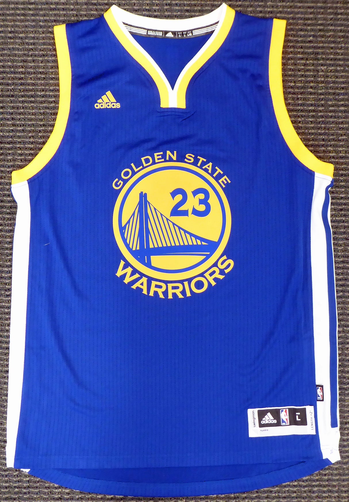 Draymond Green Unsigned Golden State Warriors Blue Adidas Swingman Jersey Size L Stock #177423