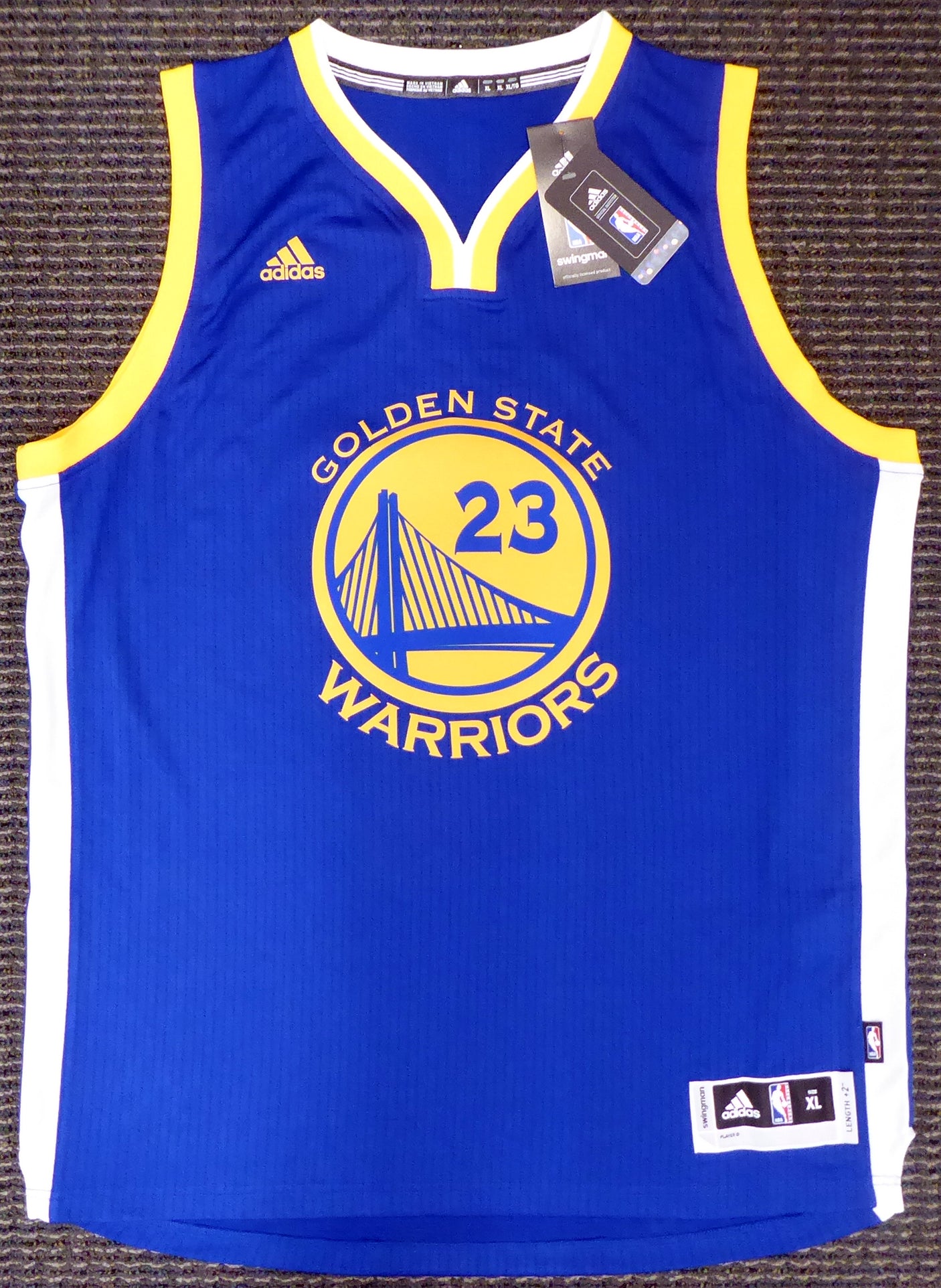 Draymond Green Unsigned Golden State Warriors Blue Adidas Swingman Jersey Size XL Stock #177424