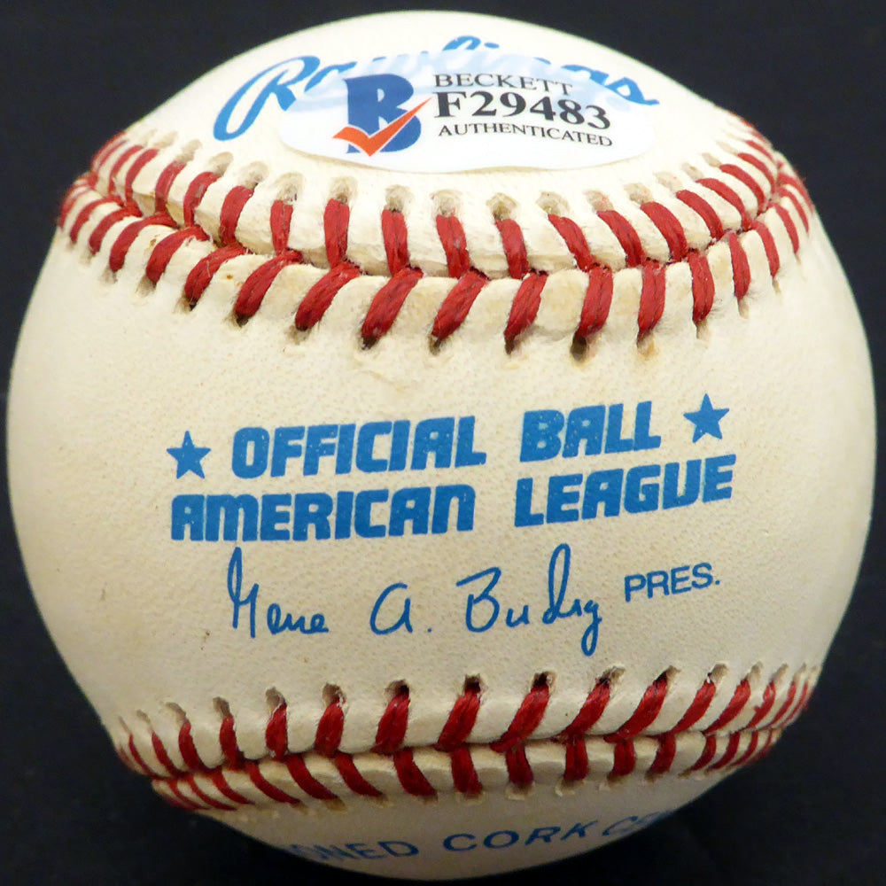 Jim Lemon Autographed Official AL Baseball Cleveland Indians, Washington Senators Beckett BAS #F29483
