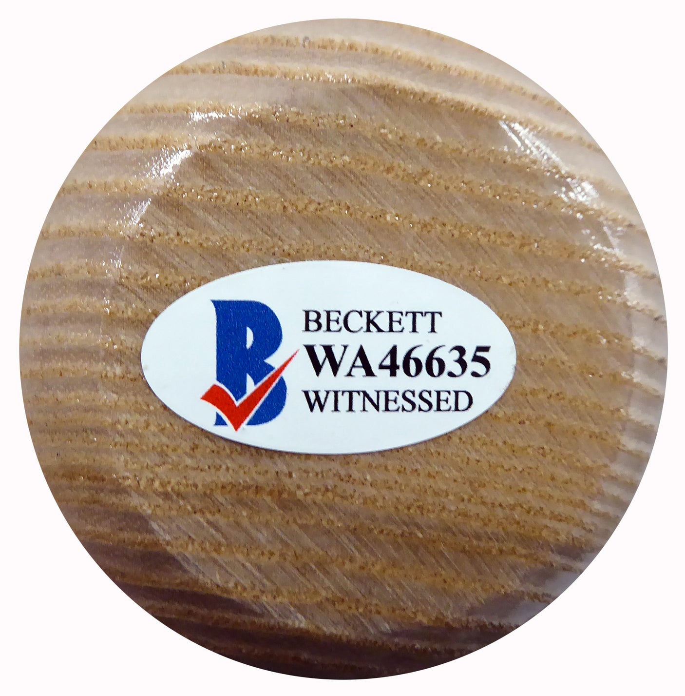 Frank Thomas Autographed Blonde Rawlings Big Stick Bat Chicago White Sox Signed In Blue Beckett BAS Stock #177488