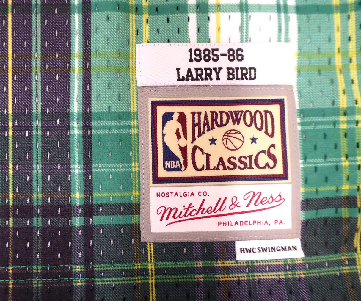 Boston Celtics Larry Bird Autographed Green Mitchell & Ness Private School Swingman Jersey Size L Beckett BAS Stock #177706