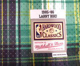 Boston Celtics Larry Bird Autographed Green Mitchell & Ness Private School Swingman Jersey Size L Beckett BAS Stock #177706