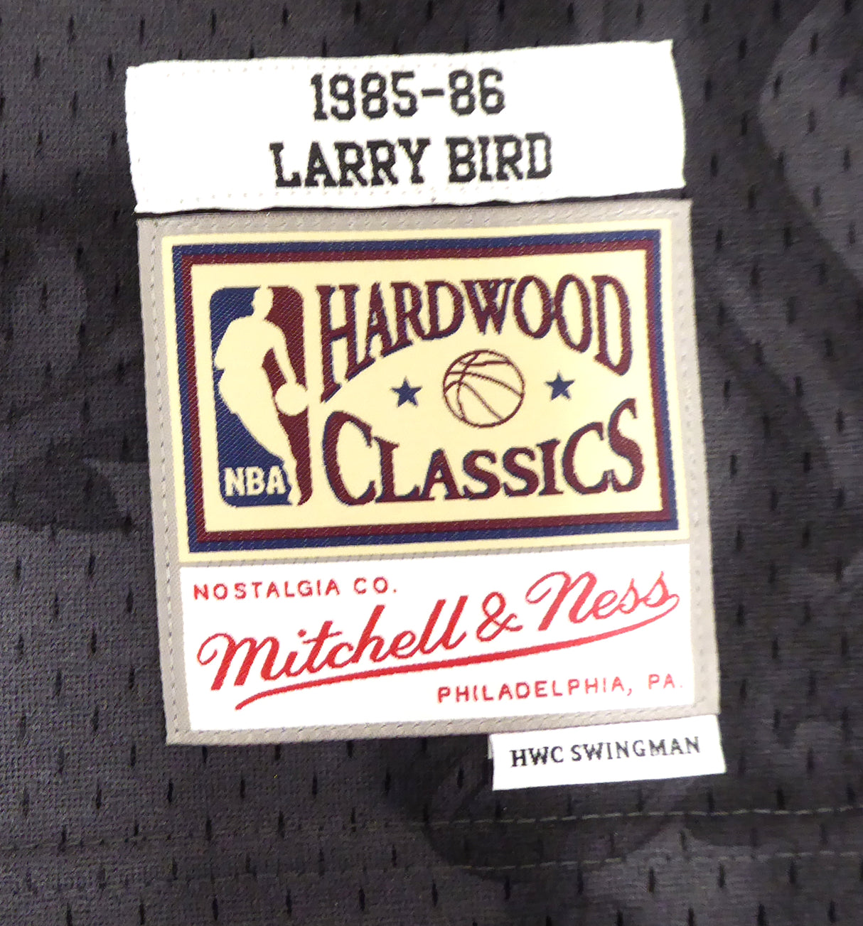 Boston Celtics Larry Bird Autographed Black Mitchell & Ness Gold Toile Swingman Jersey Size XXL Beckett BAS Stock #177717