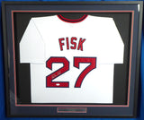Boston Red Sox Carlton Fisk Autographed Framed White Jersey JSA Stock #177847