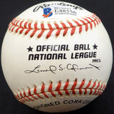 Charlie Thompson Autographed Official NL Baseball Brooklyn Dodgers Beckett BAS #E48556