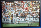 Pele & Gordon Banks Autographed Framed 20x30 Canvas Photo "The Greatest Save" 1970 World Cup Beckett BAS Stock #177858