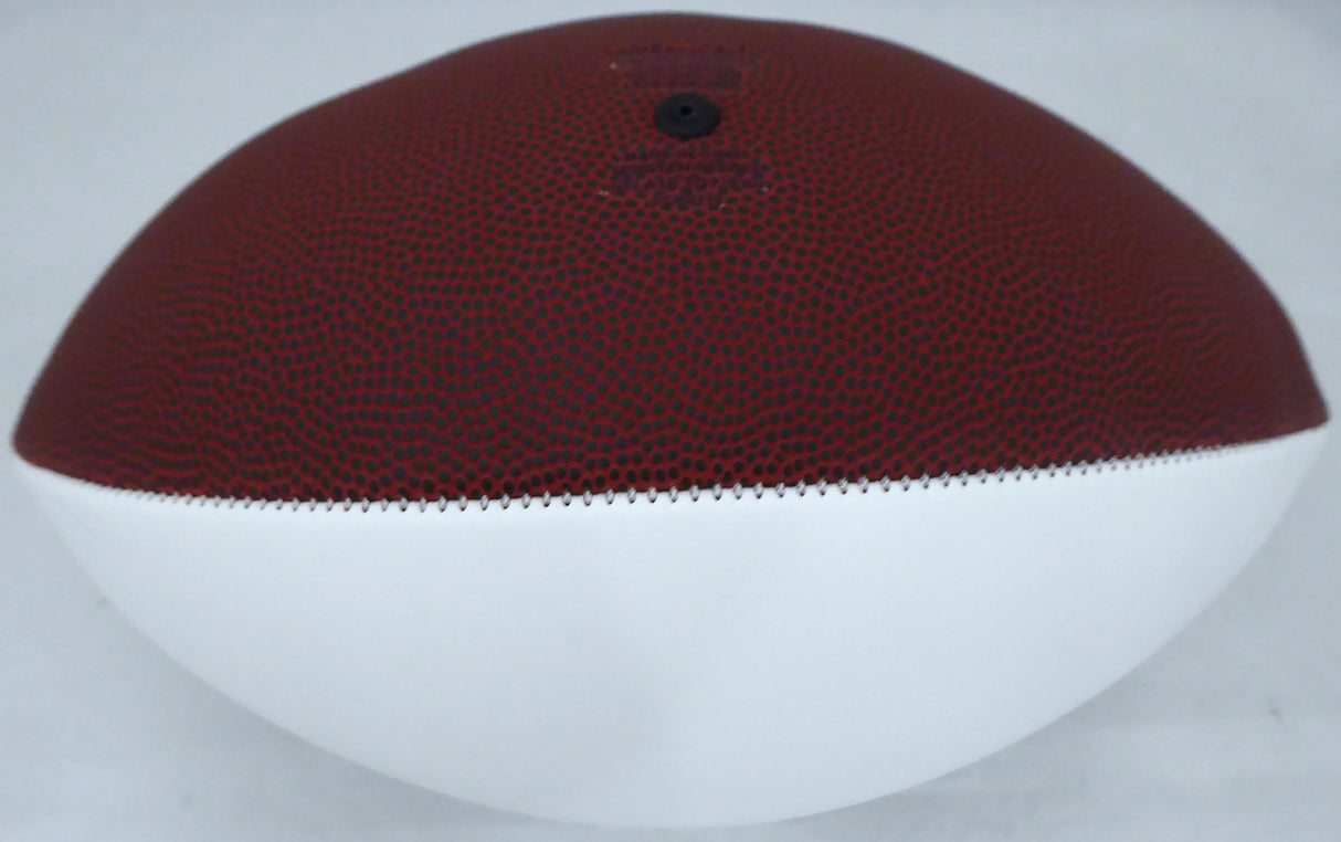 Thurman Thomas Autographed Buffalo Bills White Logo Football Beckett BAS Stock #178098