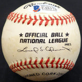 Preston Ward Autographed Official NL Baseball Brooklyn Dodgers Beckett BAS #E48576