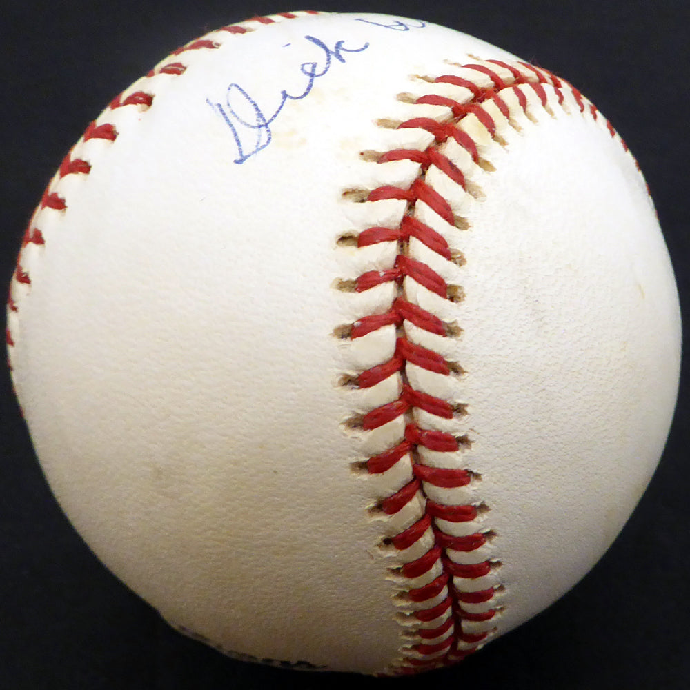 Dick Whitman Autographed Official NL Baseball Brooklyn Dodgers Beckett BAS #E48581