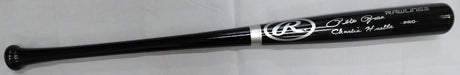 Pete Rose Autographed Black Rawlings Bat Cincinnati Reds "Charlie Hustle" PR Holo Stock #178268