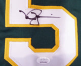 Oakland Athletics Mark McGwire Autographed Framed Green Jersey JSA Stock #185079