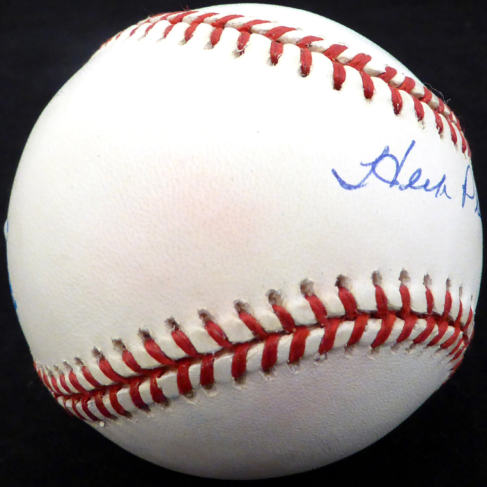 Herb Plews Autographed Official AL Baseball Boston Red Sox, Washington Senators Beckett BAS #E48412