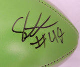 Shaquem & Shaquill Griffin Autographed Seattle Seahawks Green Logo Football MCS Holo Stock #178326