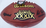 Deion Branch Autographed Wilson NFL SB XXXIX Leather Football New England Patriots Beckett BAS #V62705