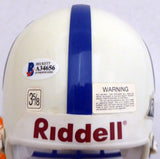Johnny Unitas Autographed Baltimore Colts Mini Helmet "HOF 1979" (Light) Beckett BAS #A34656
