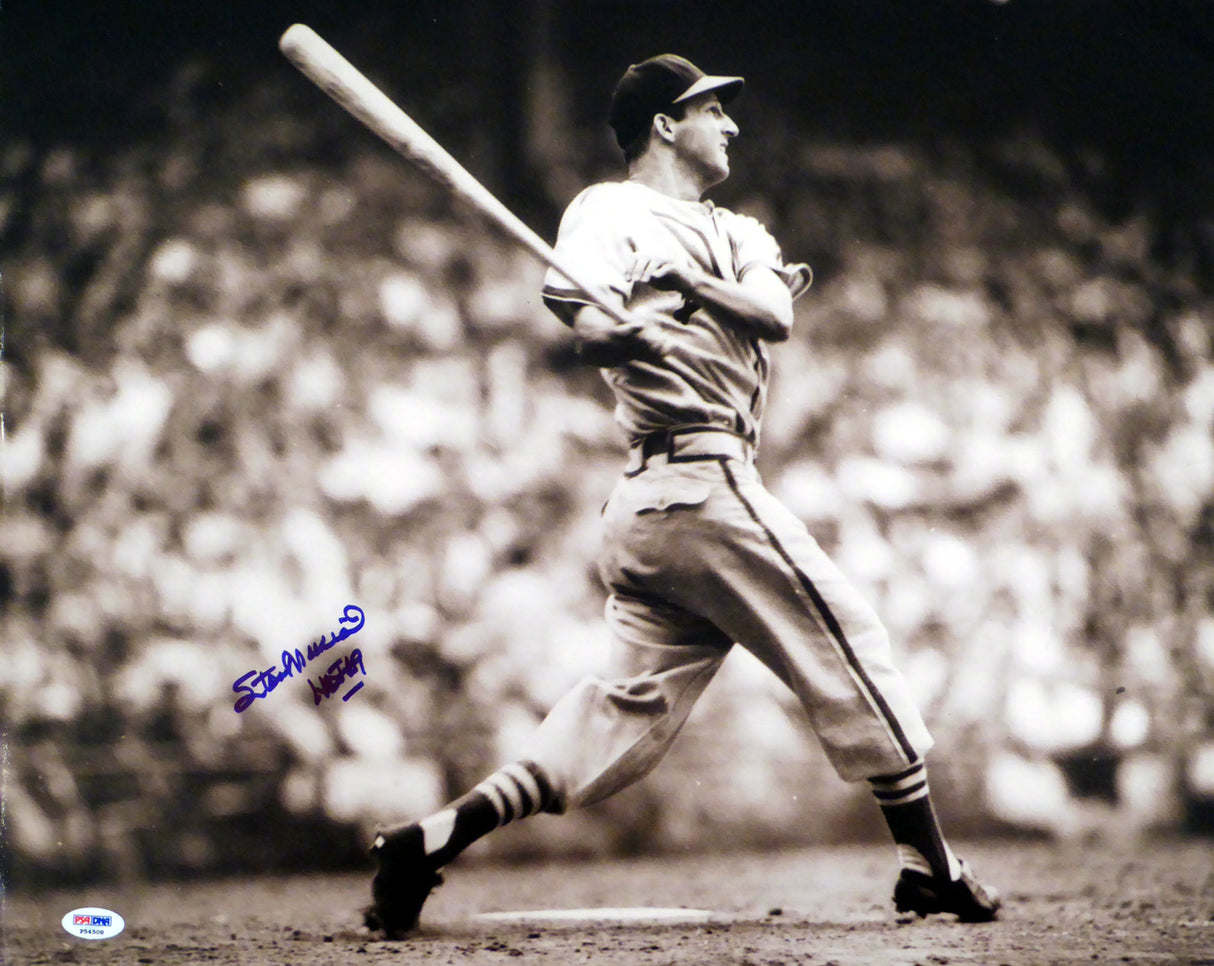 Stan Musial Autographed 16x20 Photo St. Louis Cardinals "HOF 69" PSA/DNA Stock #81012