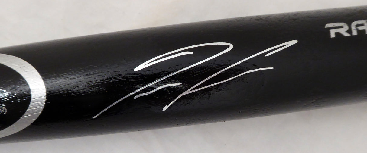 Ronald Acuna Jr. Autographed Black Rawlings Baseball Bat Atlanta Braves Beckett BAS Stock #181314