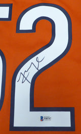 Chicago Bears Khalil Mack Autographed Orange Nike Jersey Size L Beckett BAS Stock #148306