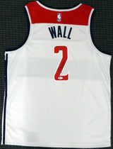 Washington Wizards John Wall Autographed White Nike Swingman Jersey Size XL Beckett BAS Stock #182244