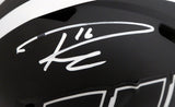 Russell Wilson Autographed Wisconsin Badgers Eclipse Black Full Size Speed Authentic Helmet (Smudge) RW Holo & Beckett BAS #WE94132