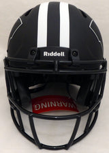 Russell Wilson Autographed Wisconsin Badgers Eclipse Black Full Size Speed Authentic Helmet (Smudge) RW Holo & Beckett BAS #WE94132